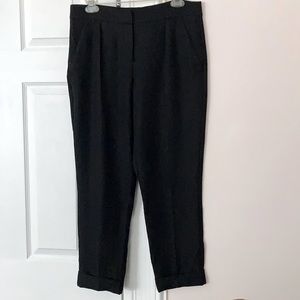 Cuffed black dress pants